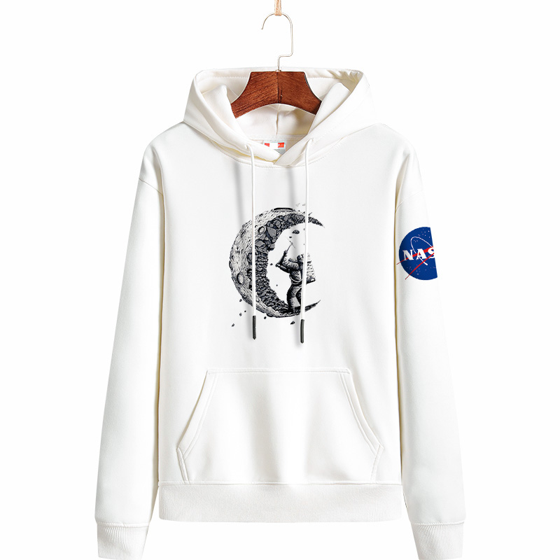 

2021 NASA Long Sleeve Hooded Hoody Pullover Men Women Hoodie Sweatshirts Plus Size 240, Gray 1