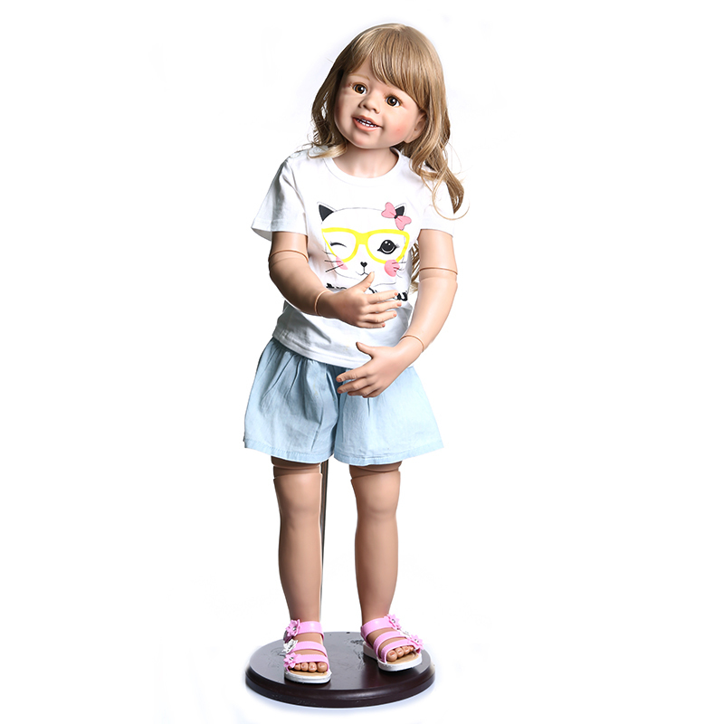 

NPK 98CM Original Masterpiece Doll toddler baby girl 3-4years old real baby dress model body ball jointed doll collectibl LJ201031