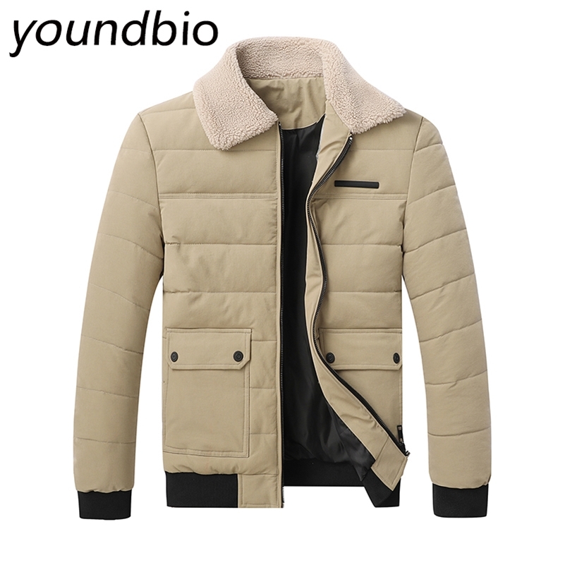 

Men Casual Warm Jacket Parkas Coat Autumn Outwear Jacket Men Parkas Mens Fashion Casual Jacket Pockets Zipper Overcoats 211110, 827-khaki
