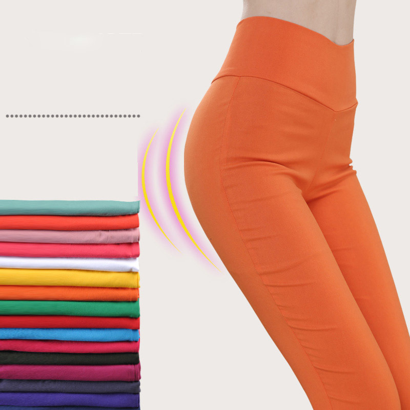 

Women' Tracksuits Plus Size 6XL High Waist Pencil Pants Harajaku Solid Bodycon Leggings Trousers Women Spring Summer Woman Clothe, White