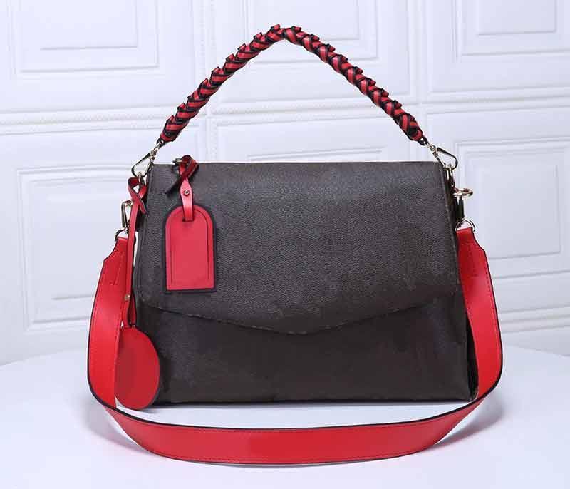 

Bag M43953 high made in real leather clutch purse handbag woman shoulder serial number insid 03, Red