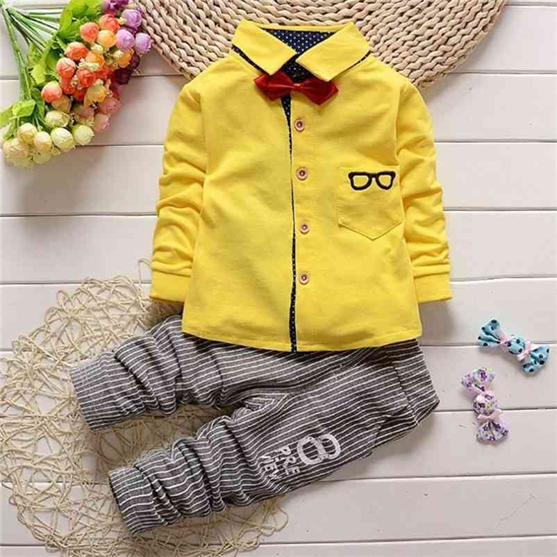 

Baby Boys Clothing Sets Autumn Kids Boy Outfits Bow-knot Children Set Spring Costumes 210429, Pink ax010