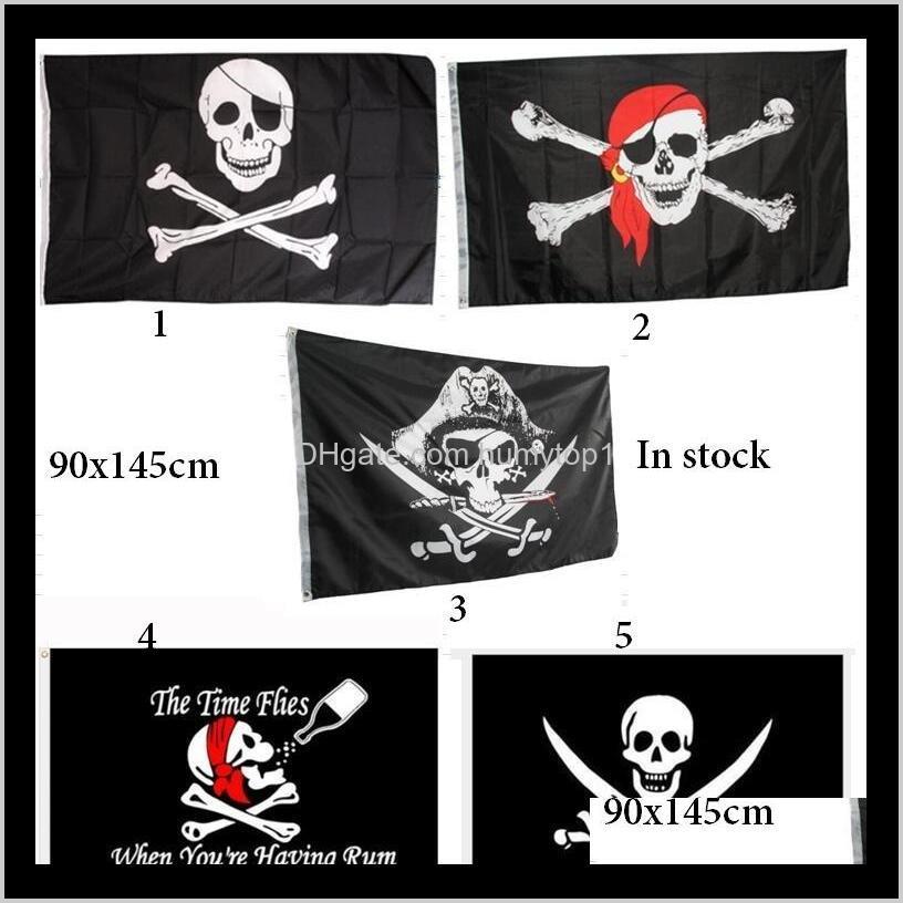 

Outdoor Gadgets 90X150Cm Halloween Bar Home Decoration Pirate Flag Prop Festival Jolly Roger Decor Banner Terror Skull Pirates Costume Ayhbj