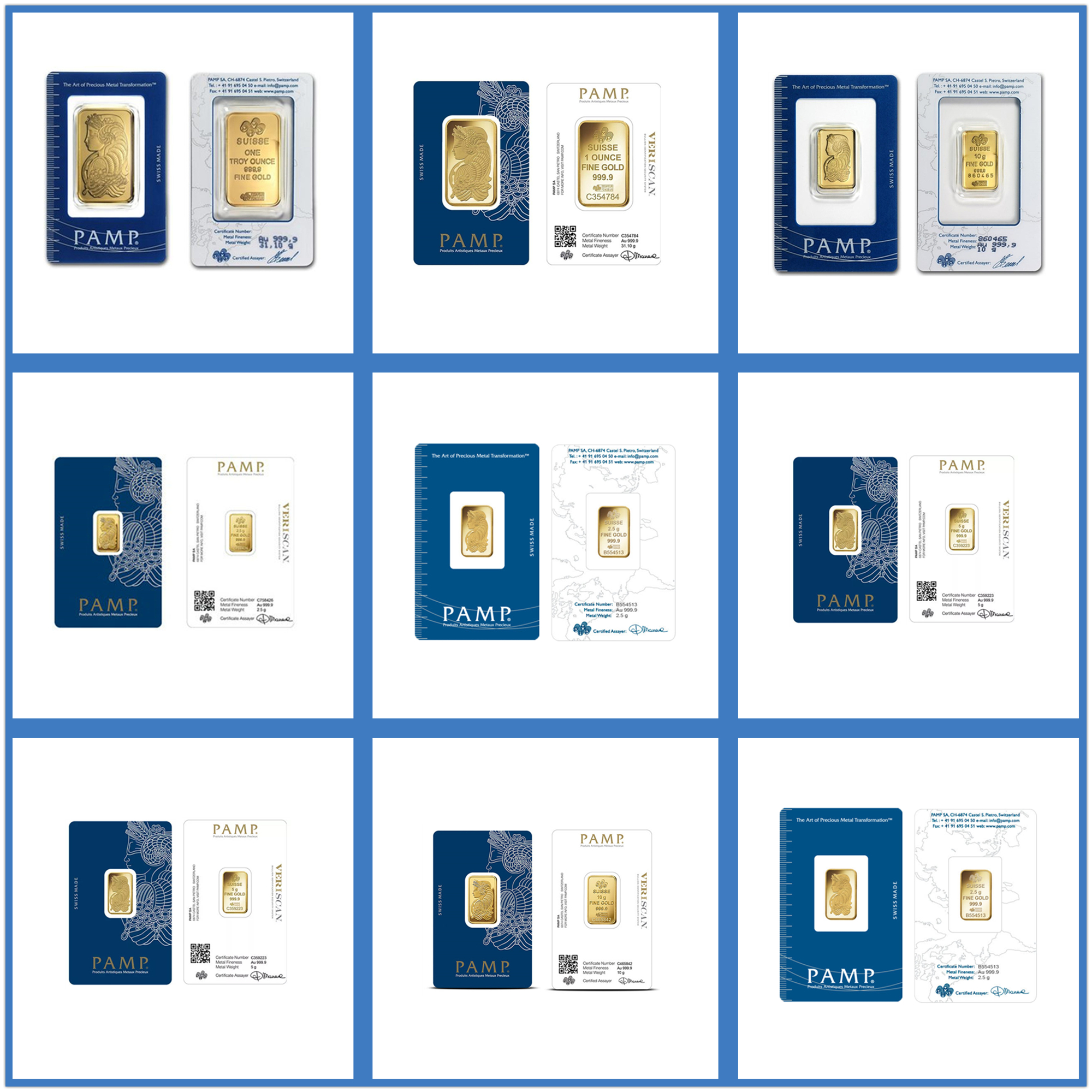 

High Quality 2.5g/5g/10g/1oz 24k Gold-Plated Gold Bar Bullion Coin Sealed Package With Independent Serial Number Collection Business Gift