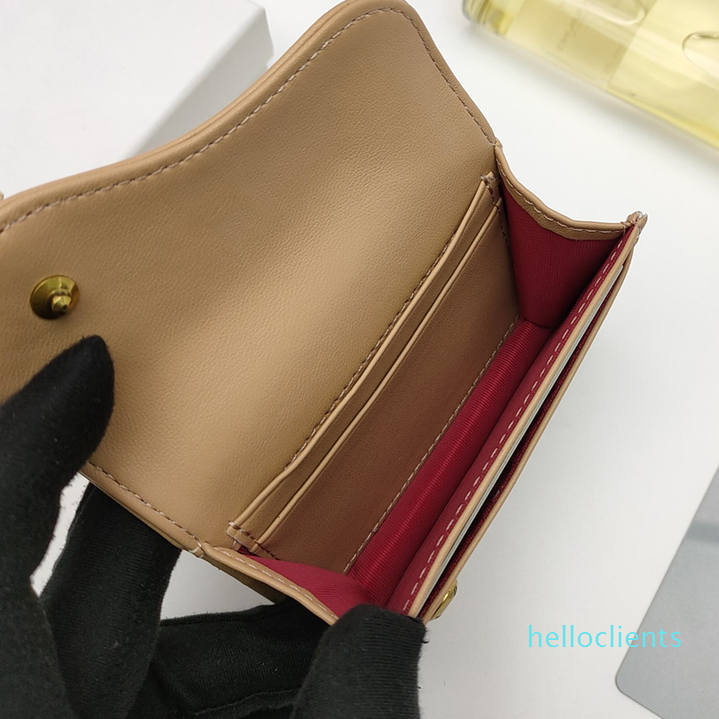 

2022 Brand designed saddle card holder with sheepskin imitation Small size 4color, Pink