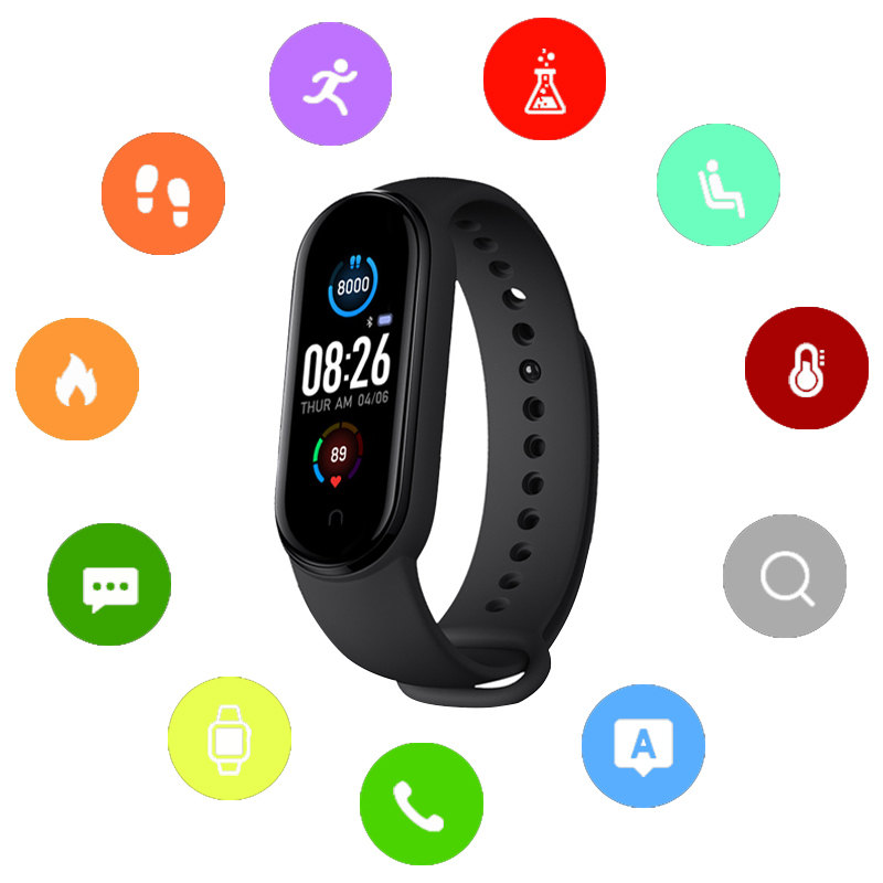 

Sport wristband for men smart dynamic color display large screen multiple movement patterns