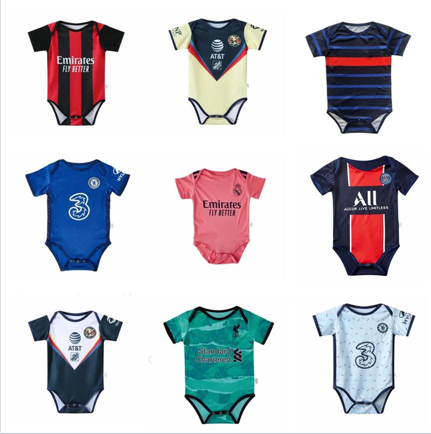 

2021 2022 Real madrid Baby soccer jerseys 6 to 18 months football shirts Ball Infant kits Squad Bodysuit 20 21 clothes maillots futbol, Black;yellow