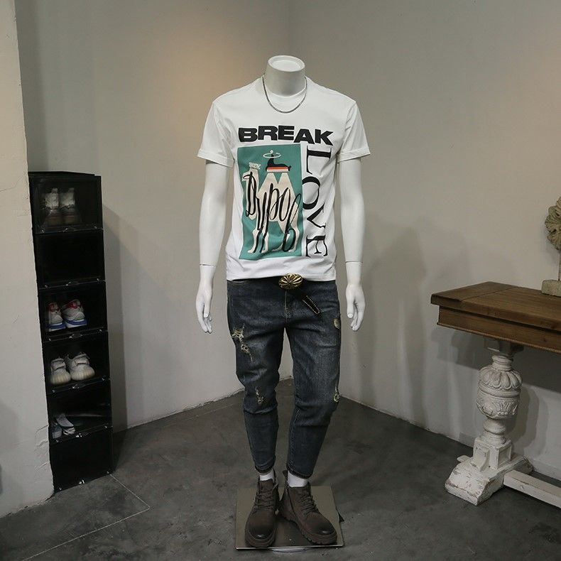 

Men's Designer t shirt 21ss Fashion Knitted Mens Wear Classic T-Shirt Tops, White;black