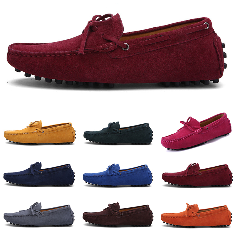 Hommes Casual Chaussures Espadrilles Triple Noir Noir Navy Brown Wine Red Green Kaki Orange Mens Sneakers Steaux de Jogging en plein air Promenad