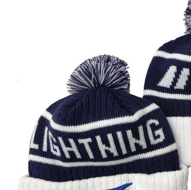 

Newest Winter Tampa Bay Beanie Knitted Hats Sports Teams Hockey Baseball Football Basketball Beanies Caps Women & Men Pom Fashion Winter Top Caps A8, 33