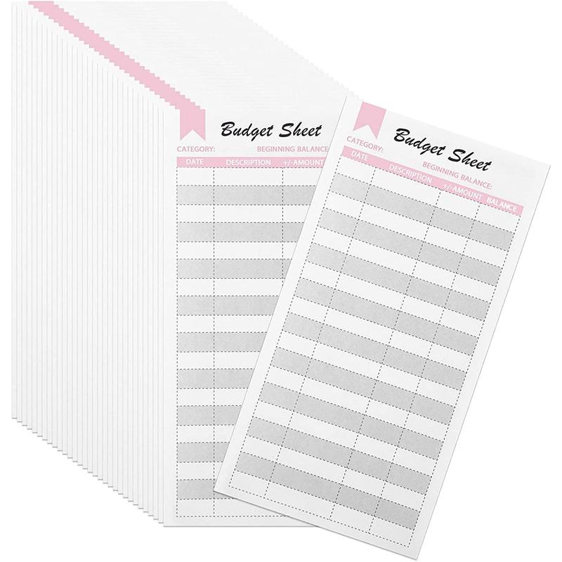

Gift Wrap 90Pcs Expense Budget Sheets Bill Organizer For A6 Binder Cash Envelope Trackers Budgeting Planner