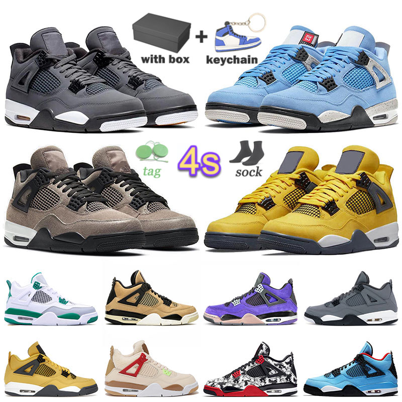 

aaa quality mens womens jumpman basketball shoes 4 4s designer sneakers cool grey university blue 2022 new zen master purple suede vintage yellow lightning trainers, K26 40-47 hot punch