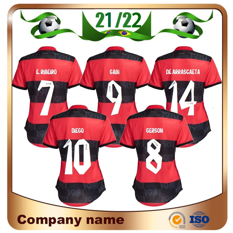 

21/22 Women Flamengo Soccer jersey 2021 Home DIEGO E. RIBEIRO PEDRO Lady Shirt GERSON GABI Away DE ARRASCAETA girl football uniform