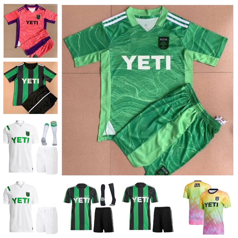 

Adult Kit and Kids Kit2021 Austin FC soccer jerseys Inaugural MLS 21 22 Home Black Away White DARIO CONCA KLEBER XAVIER BAEZ Customize Footb, Lavender
