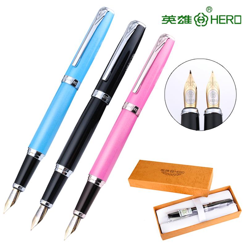 

Mail Metal Pen Hero 382 Iridium Fountain Gift Students Practice Calligraphy Ink Fine Brush Pens