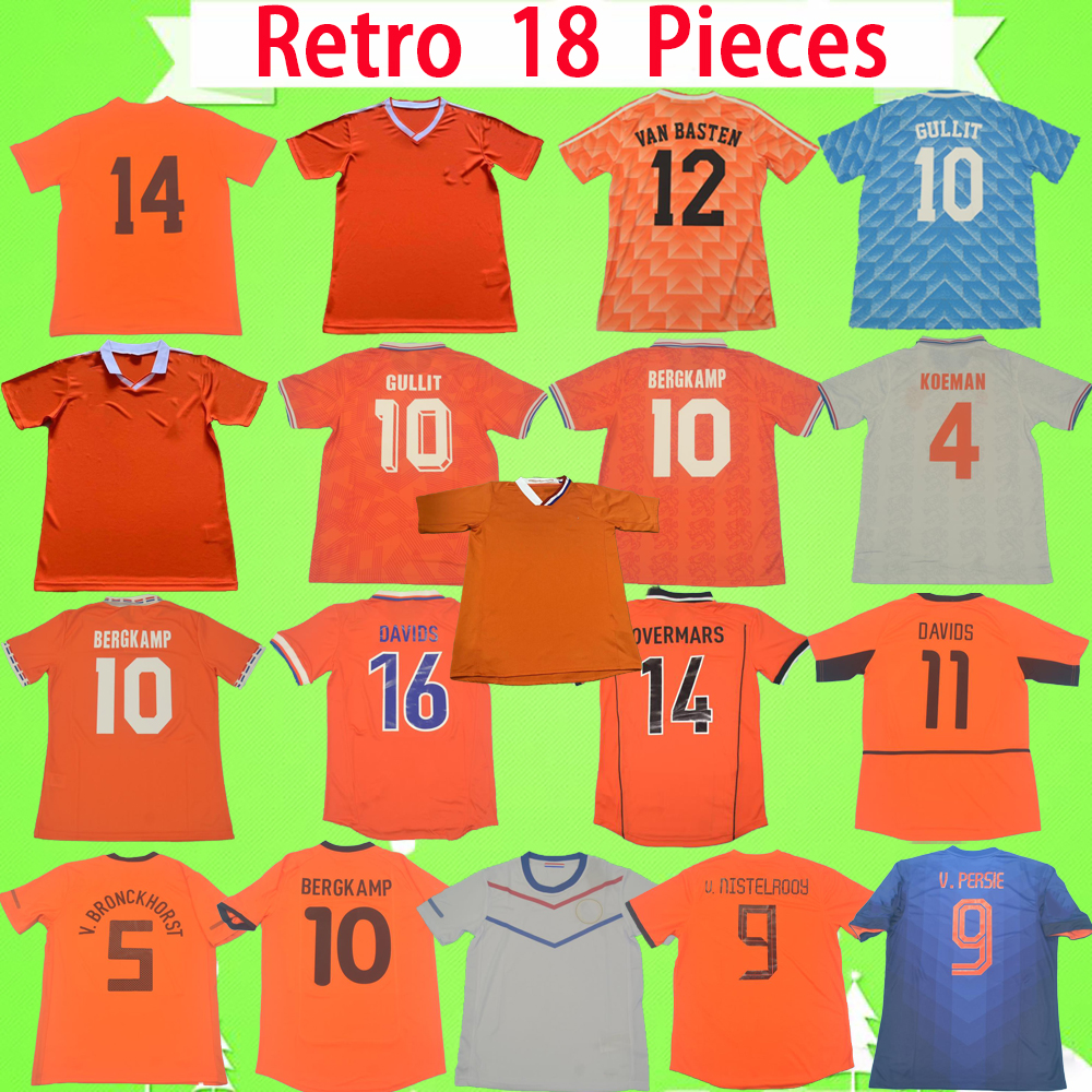 

Netherlands retro soccer jersey 1974 1986 1988 1990 1991 1995 1997 1998 2000 2002 2010 2012 2014 2008 DE JONG Holland football shirt Vintage GULLIT VAN BASTEN BERGKAMP, 2021 new