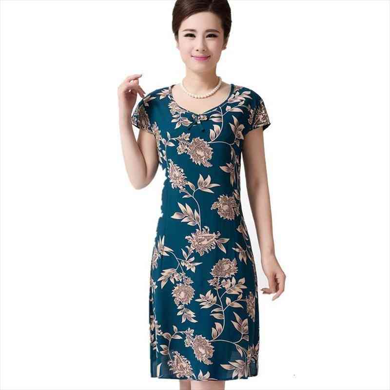 

Plus Size Women Dress Vintage Printed Brand Flower Print Sundress Long Casual Beach Style Womens Dresses Vestidos Mujer, Black;gray