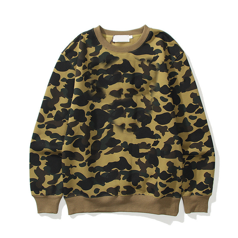 Famous Menswear Designer Sweater Hoodie Long Sleeve Hatless Shark Head Camouflage Round Neck Comfortable Pullover Spring and Autumn Multicolor M-