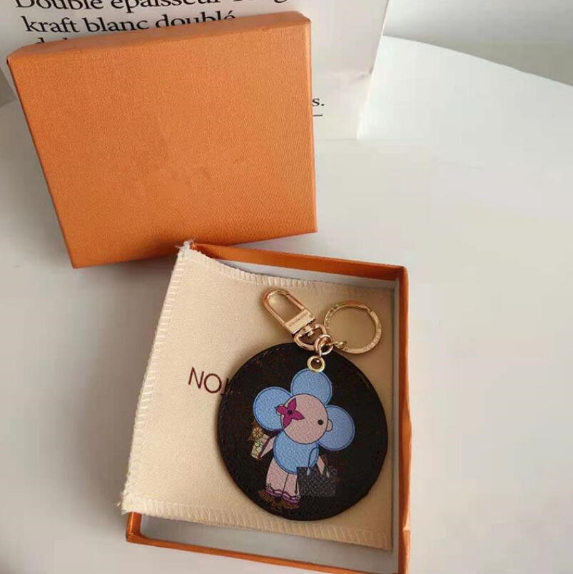 

Cartoon printing letter key wallet classic brand female keychain luxury designer mens car pendant bag accessories, Red;blue