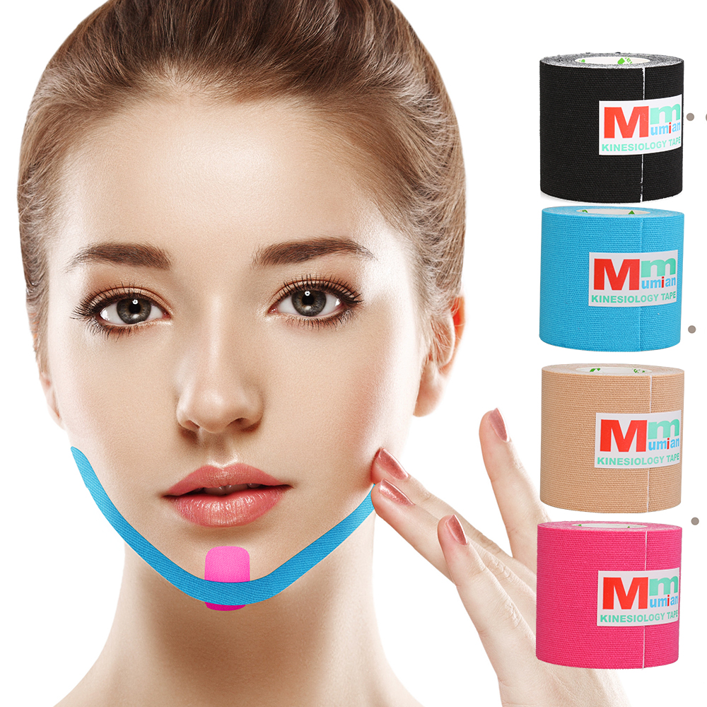 

Kinesiotape Physiotherapie Relif Tape Face Lifting Beauty Tape Tennis Volleyball Bandagem Elastica Knee Protector, Black;gray