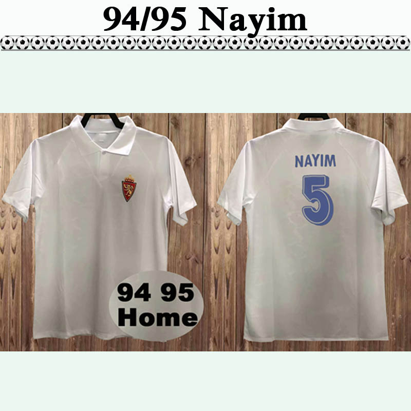 

94 95 NAYIM Zaragoza Retro Mens Soccer Jerseys AGUADO Poyet PARDEZA HIGUERA ESNAIDER Home Football Shirt Short Sleeves Adult Uniform, Fg1411 1994 1995 home