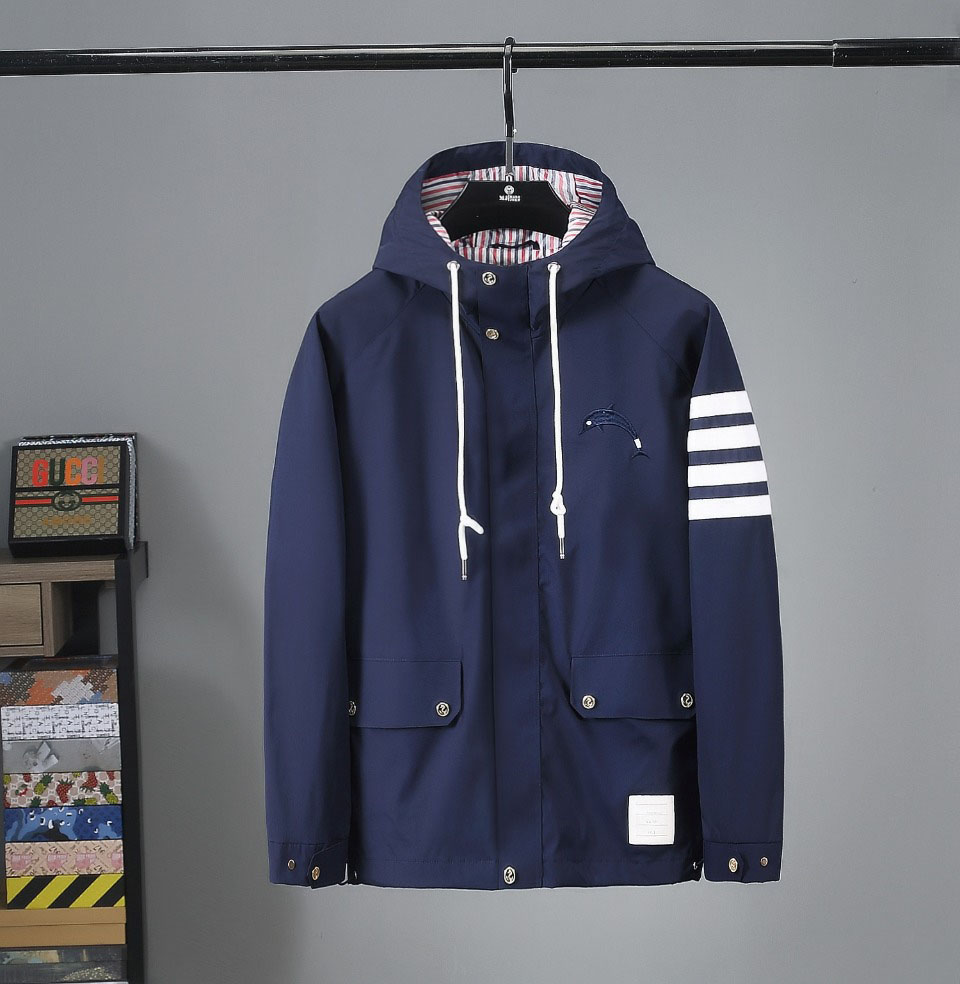 

2021 mens jacket in spring and autumn high quality embroidered stripes design Chinese size jackets luxury men's casual windbreaker, Black