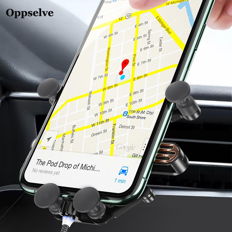 

Cell Phone Mounts & Holders Oppselve Gravity Car Holder For In Air Vent Clip Mount Mobile GPS Stand X Universal Huawei