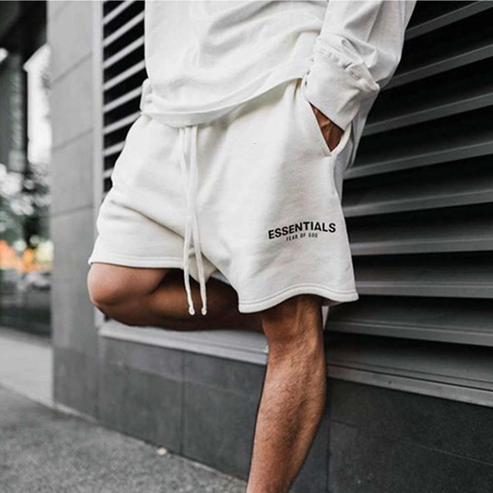 

Fog feel of God shorts high street essentials double line men's trendy loose hanging crotch sports and leisure, Black