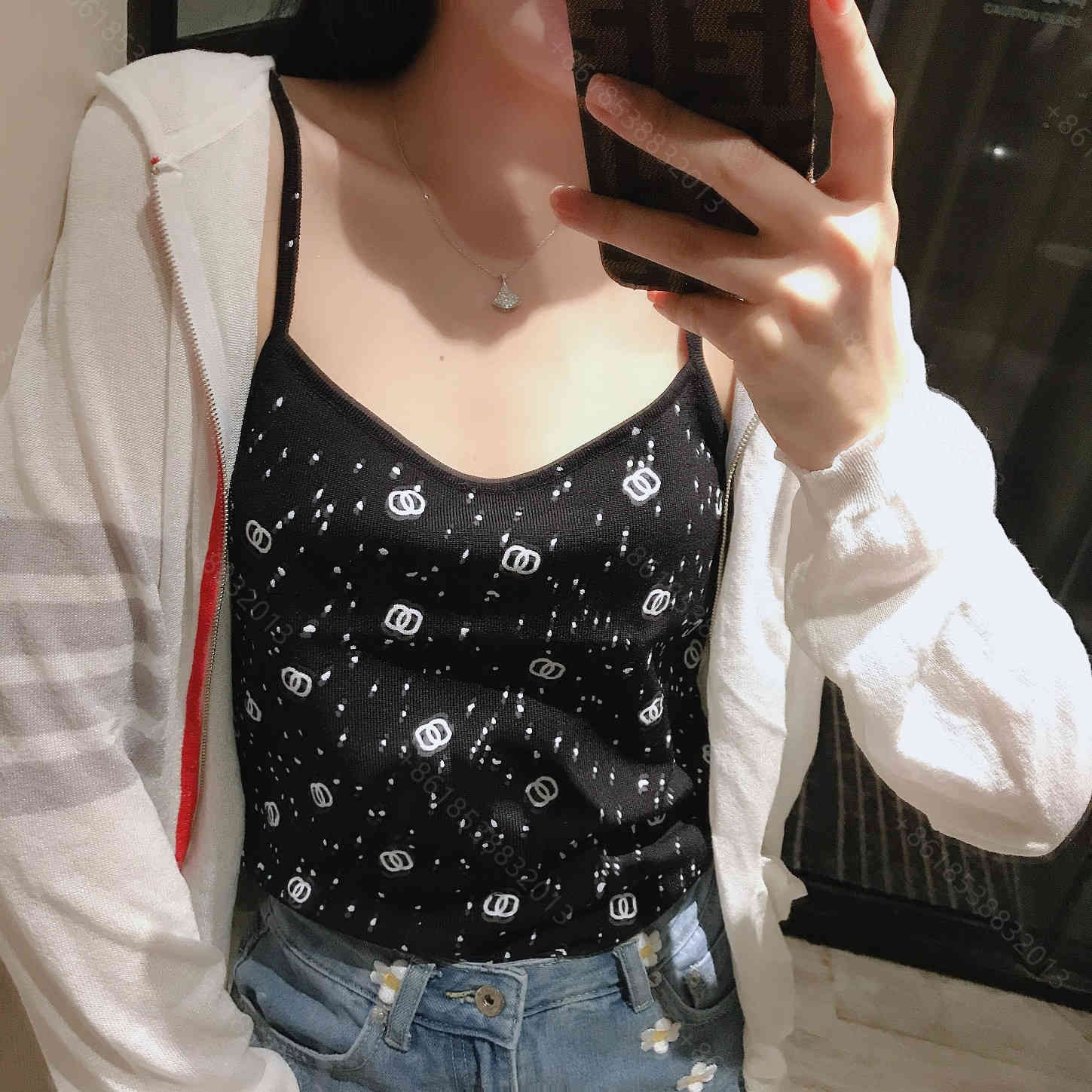 

2021ss designer clothing Tanks Camis women vest sexy camisole tops super elastic cc brand shirt logo printing cotton comfortable girl underwear