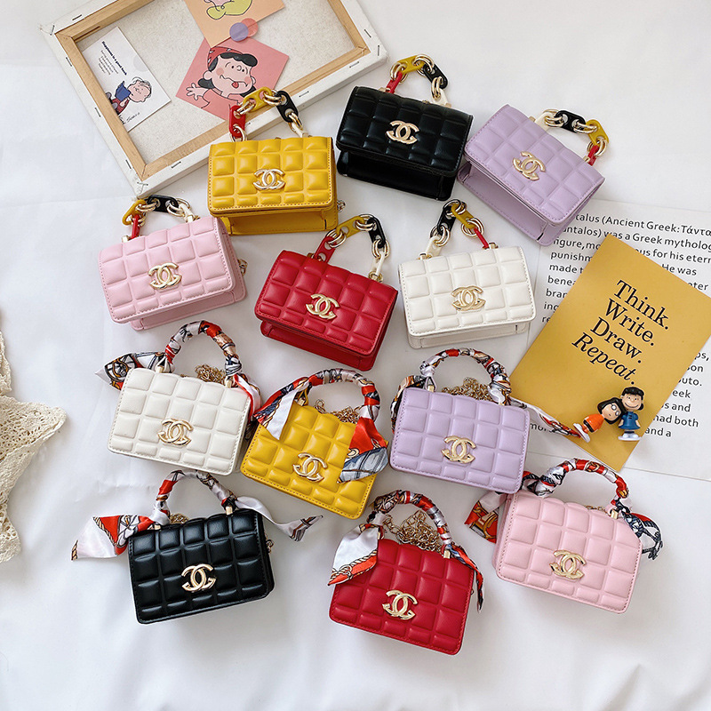 

New style chain hand bag Western style little girl messenger bag, Black