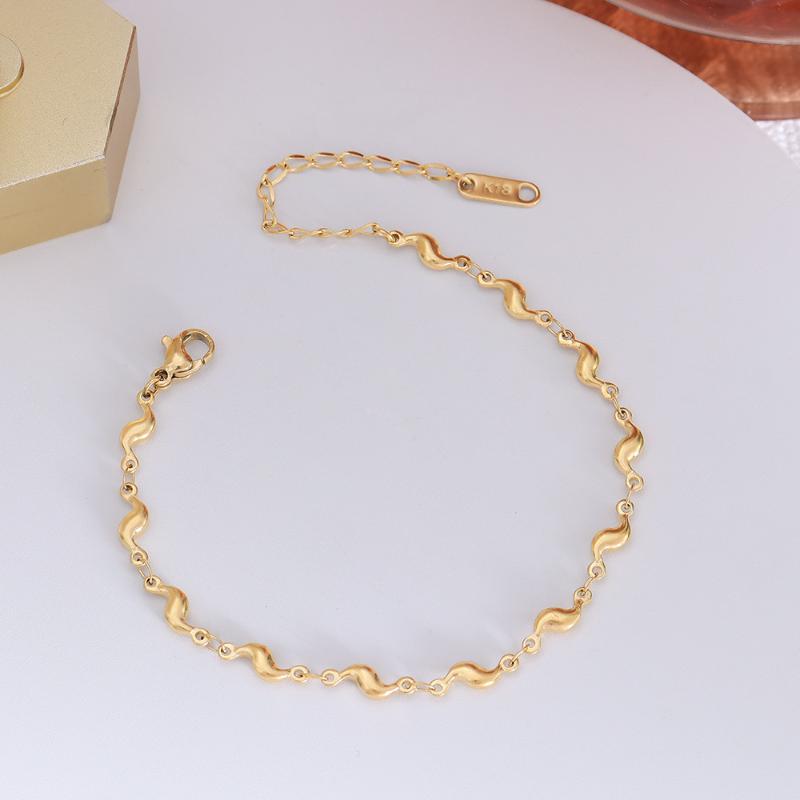 

Link, Chain Stainless Steel Gold Color Bracelets Women Accessories Wholesale 2021 Arrivals Chili Bangles