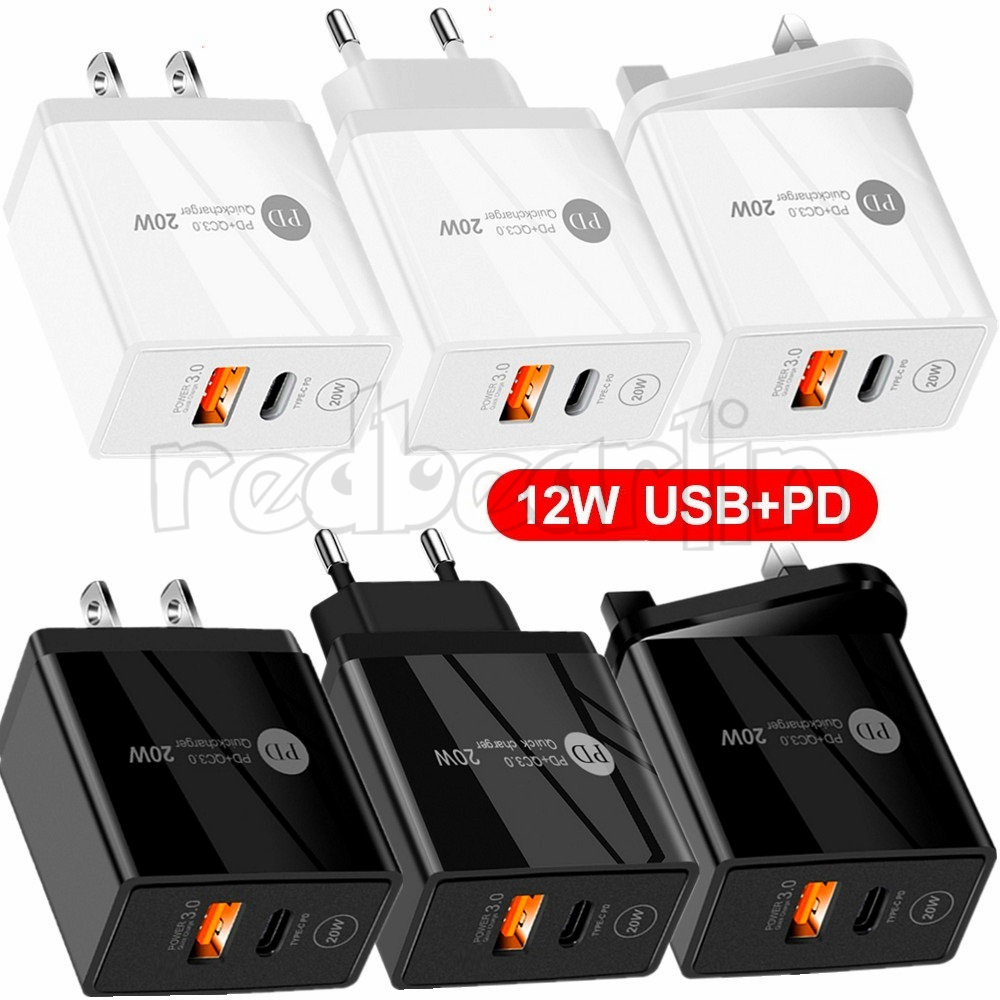 

quick Eu US UK 5V 2.4A PD USB C type-c Wall Charger For Iphone Samsung Xiaomi