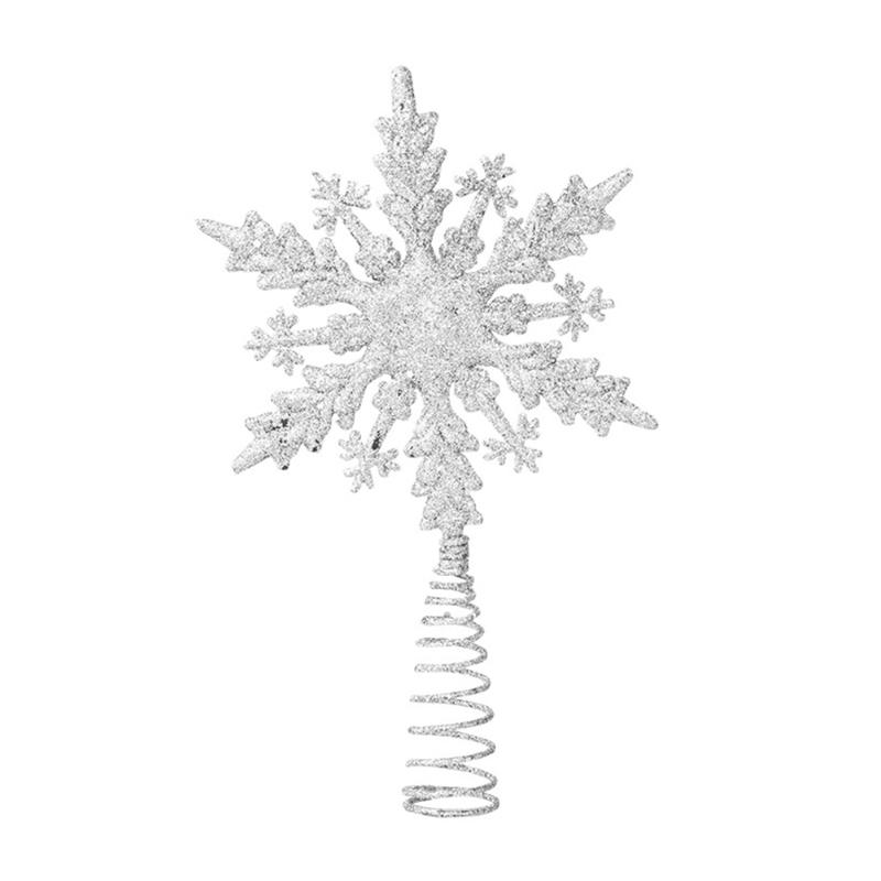 

Christmas Decorations 1pc Professional Tree Topper Snowflake Shaped Ornament