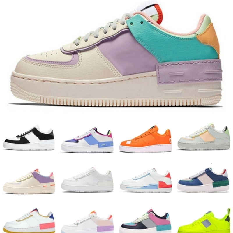 

Forces Mid Mens platform Shoes White Glacier Blue Sapphire Barely Volt Shadow Spruce Aura Utility Women Low cut Dunk one 1 Sports, Black