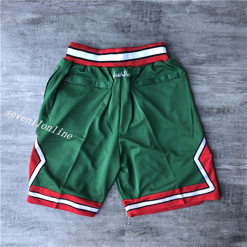 

2021 Men's Basketball Team Chicago City Training Red Green Stitched Shorts Pants with Elastic Waist in size S- size 2XL Sport Shorts Pa, Black