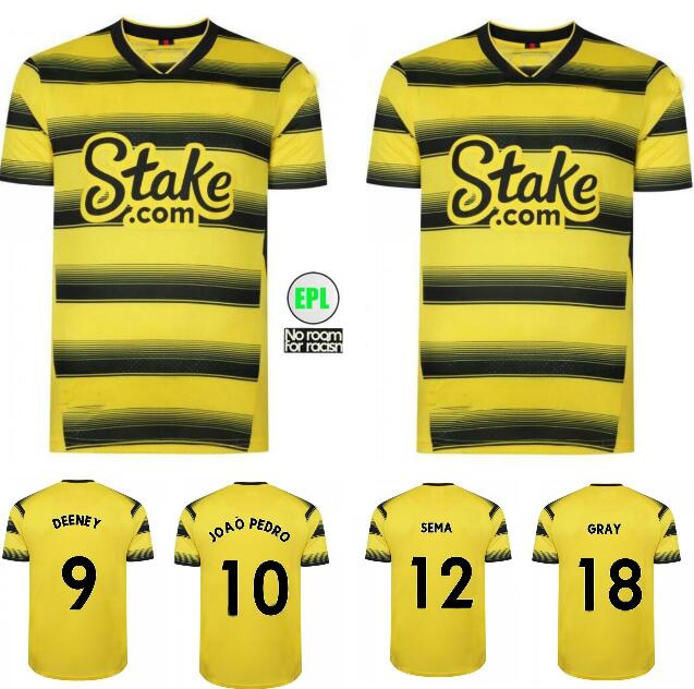 

21 22 WATFORD soccer jerseys SEMA Chalobah King home GOSLING João Pedro SUCCESS DEENEY Gray POLLOCK BAAH SIBO Louza STUPAREVIC SARR 2021 2022 JERSEY FOOTBALL SHIRTS, Yellow