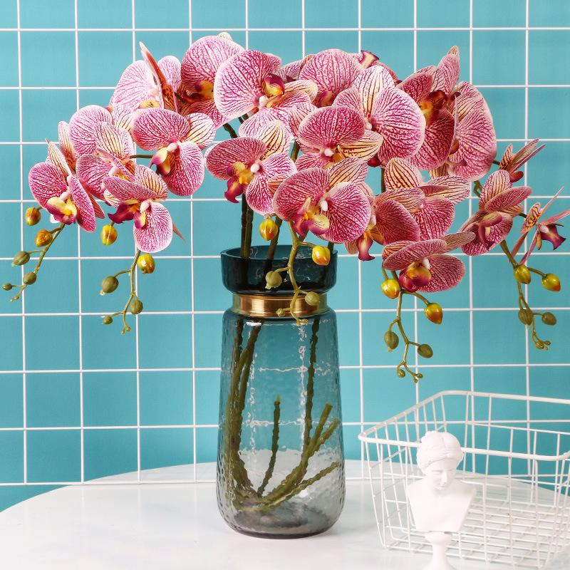 

Decorative Flowers & Wreaths 6 Simulation Butterfly Orchid Home Decoration Wedding Project Potted Flower Arrangement Green Plant, White