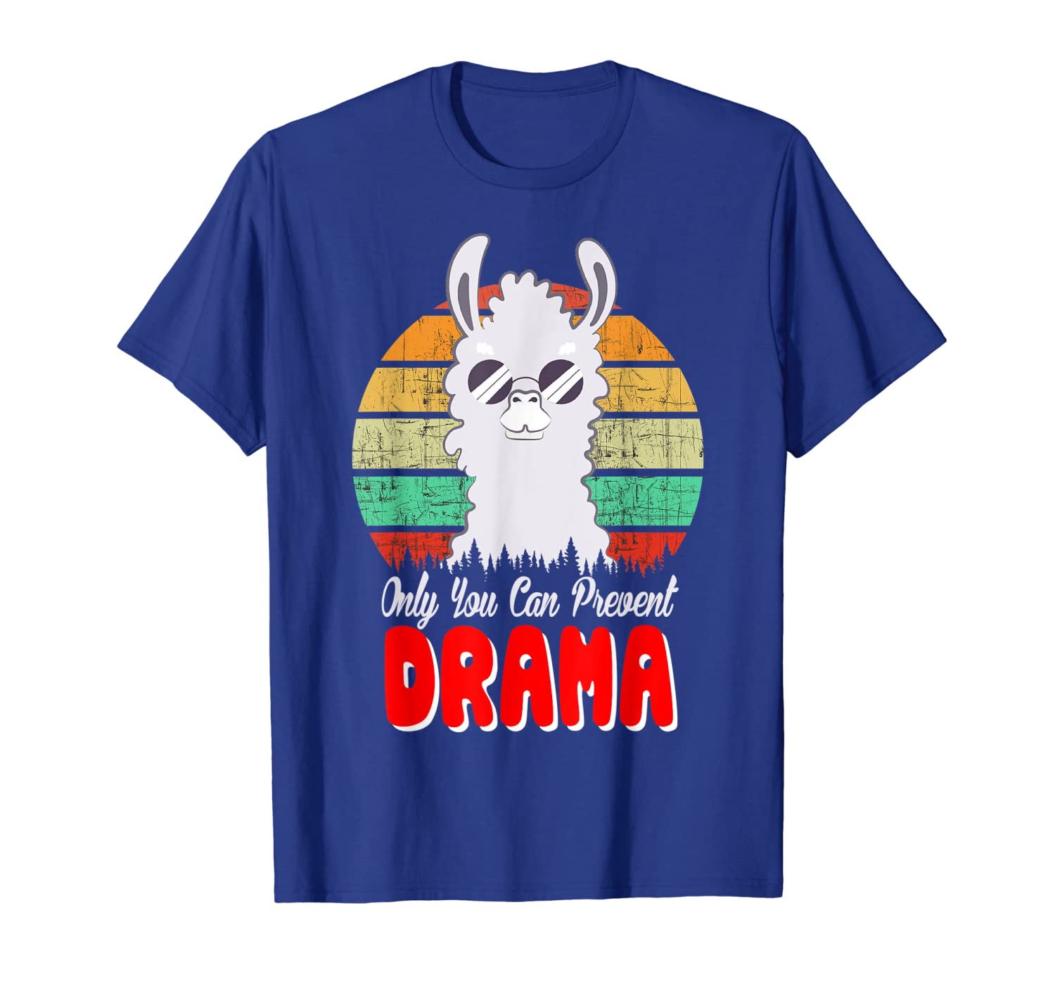 

Only You Can Prevent Drama tshirt Drama Llama Gift, White;black
