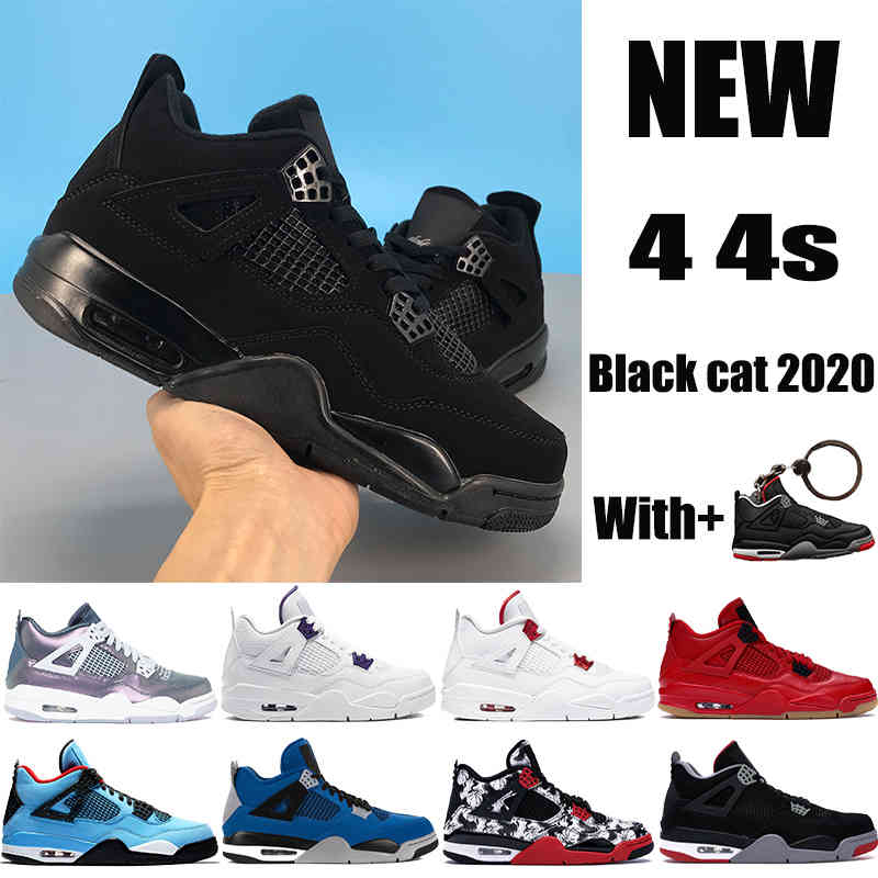 

4 4s Jumpman basketball shoes metallic purple Black cat bred cactus jack fire red singles what the mens Sneakers women trainers