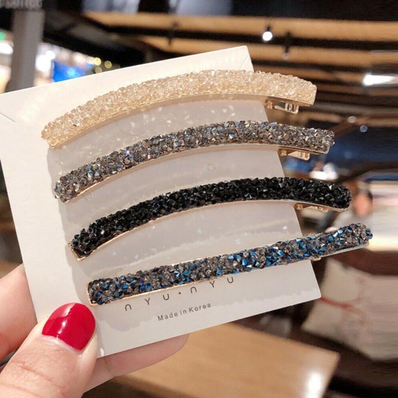 

Hair Clips & Barrettes 1PC Women Shining Crystal Rhinestone Hairpins Girls Cute Geometric Small Beads Hairgrip Accessories, Golden;silver