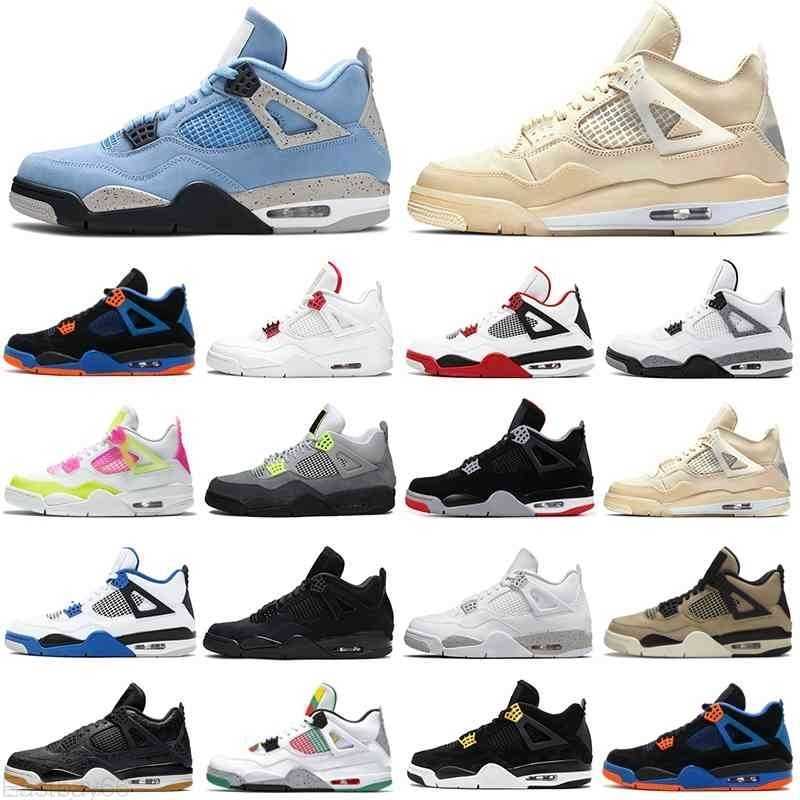 

High Quality 4s Men JORDÁN Basketball Shoes 4 University Blue Taupe Haze Black Cat Cement Motosports Women Mens Trainers Sports Sneakers, 4s what the