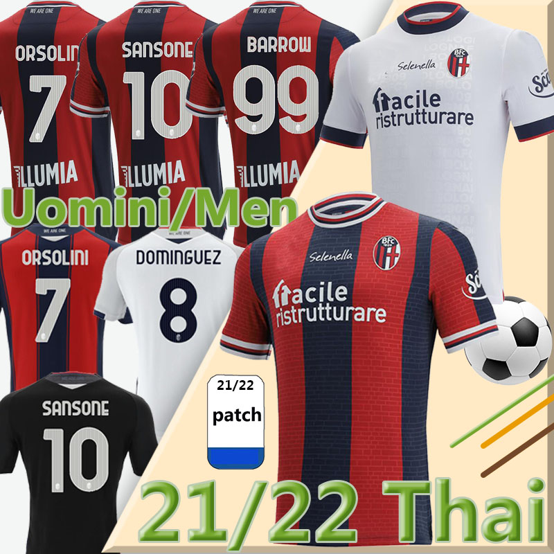 

2021 2022 BOLOGNA FC 1909 soccer jerseys 21/22 maglia da calcio Sansone SANTANDER Orsolini DOMINGUEZ PALACIO Tomiyasu Barrow Soriano SVANBERG Men football shirts, Boluoniya 20 21 away