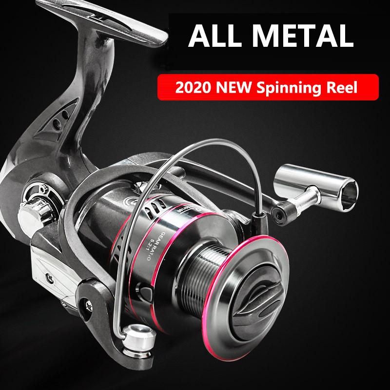 

5000 All Metal Fishing Reel Spool Spinning 12KG Max Drag Stainless Steel Handle Saltwater Accessories Baitcasting Reels