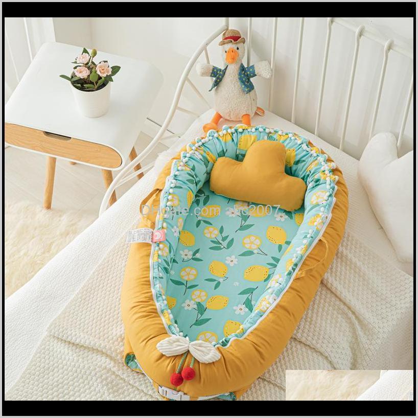 

Cribs Nursery Bedding Baby, Kids & Maternity90X50Cm Nordic Nest Portable Travel Infant Cotton Cradle Crib Born Carrycot Baby Bed Drop Deliver