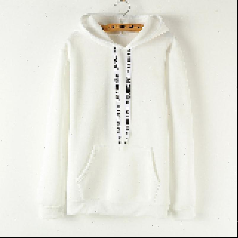 

yan qing huan winter versatile womens hoodies pullover pocket fleece casual solid color cotton fashion sweatshirt, Black
