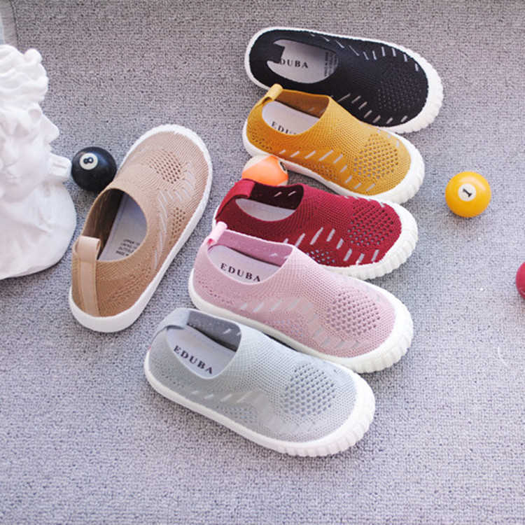 

2020 New Boys Sneakers Fashion Boys Girls Mesh Soft Sole Running Shoes Casual Sneakers Children Outdoor Anti-slippery Flat Shoes X0703, Red