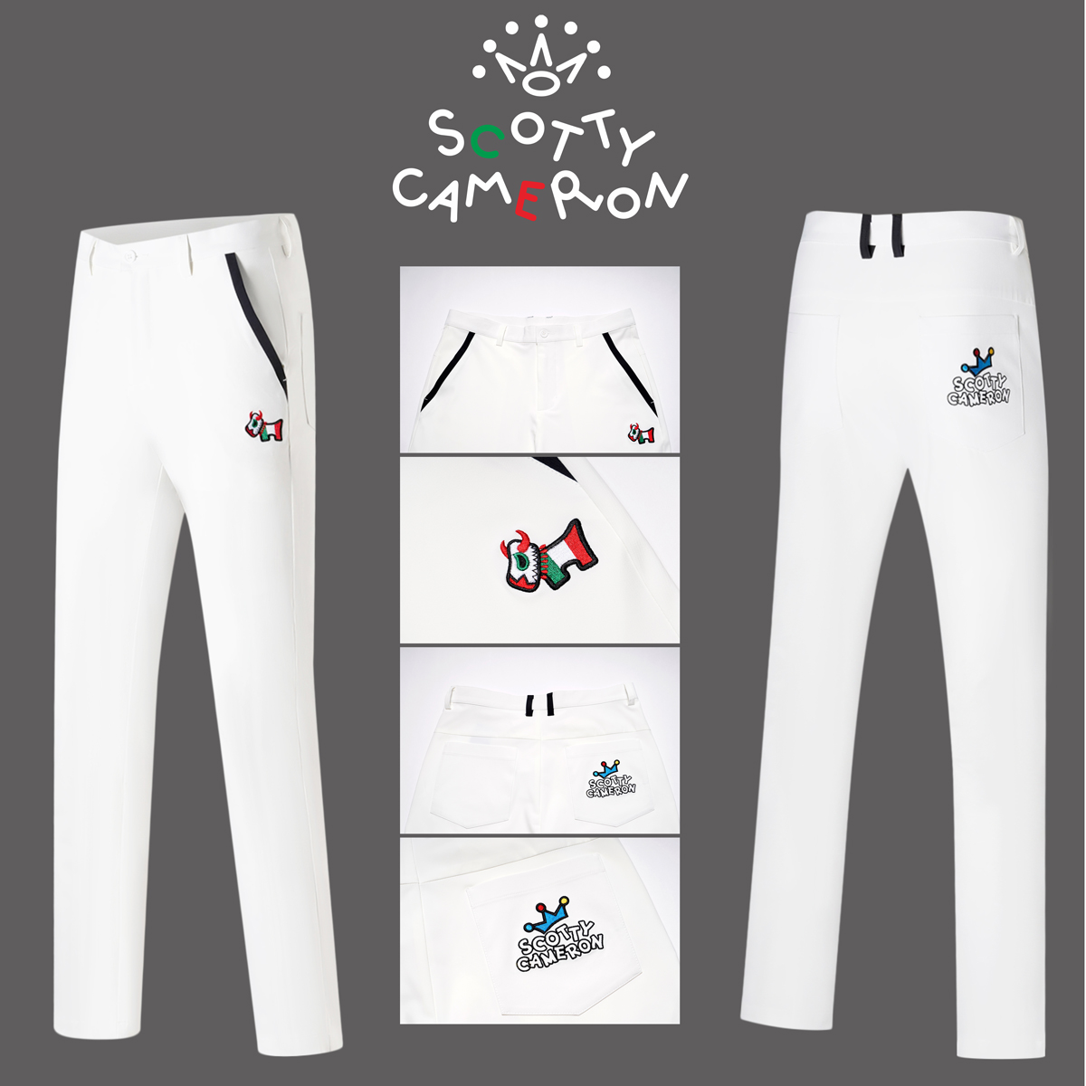 

Men Golf Pants Spring Autumn Trousers High-Elastic Casual Tennis LongPants Slim Fit Soft Sports, Gary;green
