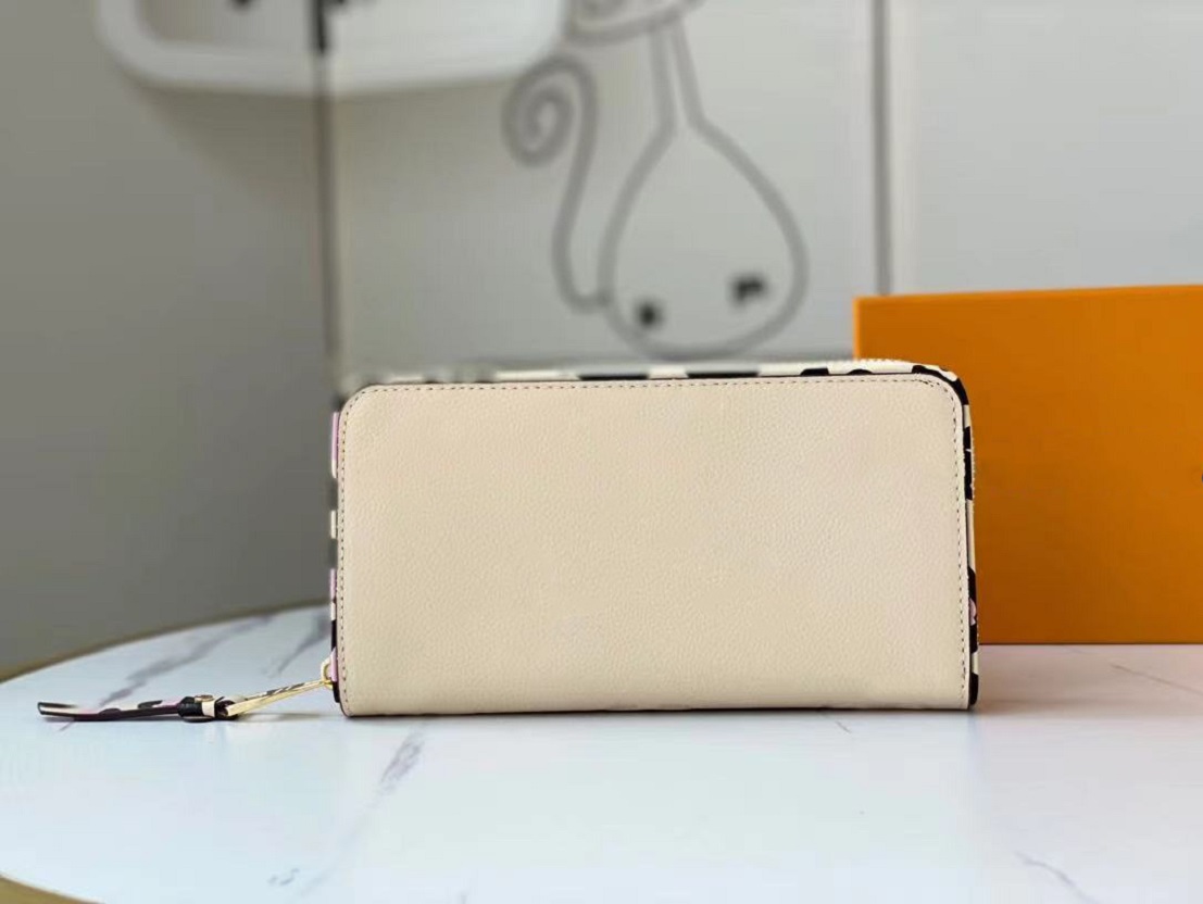 

Classic luxury designer wallets ZIPPY LOCKME wallet high-quality chain handbag ladies handbags and zipper purse With box free ship, Black embossing #80680