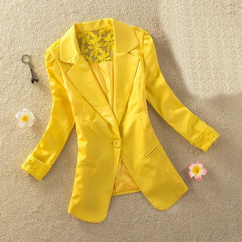 

Women' Jackets Ladies Plus Size Yellow Jacket Feminino Formal White Coat Female Black Women Suit Office 2021 Dropship