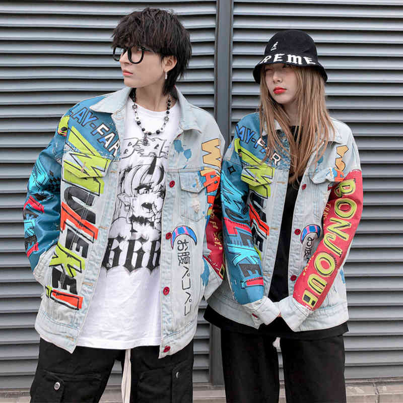 

women's jackets summer couple jacket lapel cartoon image print release woman es sx8a, Black;brown
